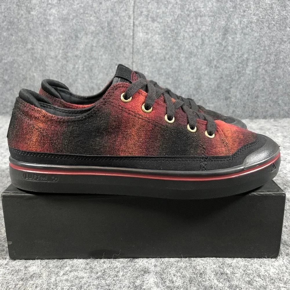 Keen‎ Luftcell Shoes Womens Size 8.5 Red Wool Plaid Low Top Comfort Sneakers